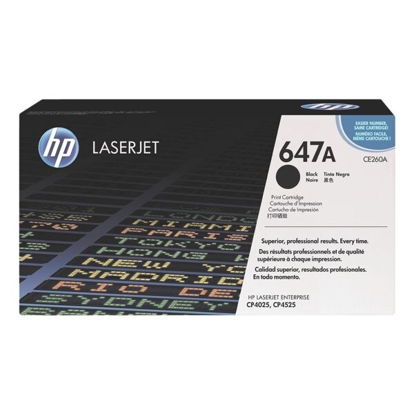 HP Toner  HP CE260A  647A