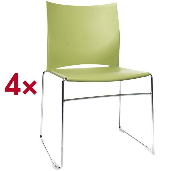Topstar Lot de 4 chaises empilables � W-Chair �
