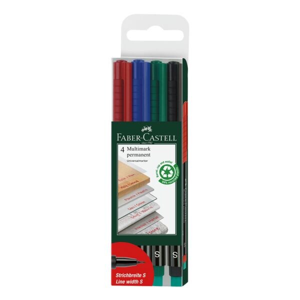 Faber-Castell Marqueur indlbile Multimark 1523 S - pointe ogive, Epaisseur de trait 0,4 mm