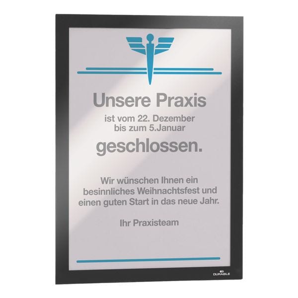 Durable Cadre d'affichage format A4 « Duraframe 4872 » autocollant avec recto magnétique