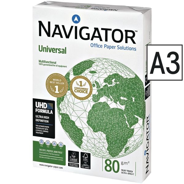 Papier imprimante multifonction A3 Navigator universel - 500 feuilles au total