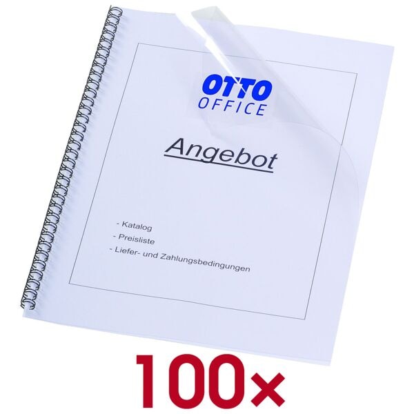 OTTO Office Couvertures de reliure transparentes, 150 m