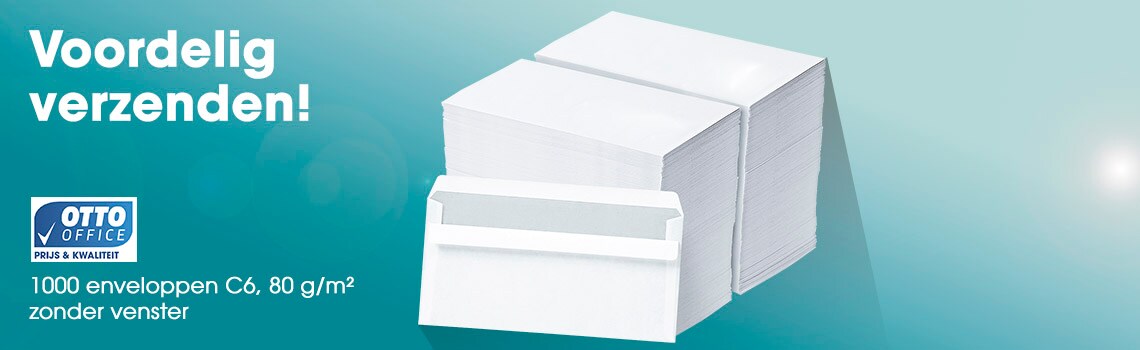 OTTO Office Enveloppen DL zonder venster, zelfklevend - 1000 stuks