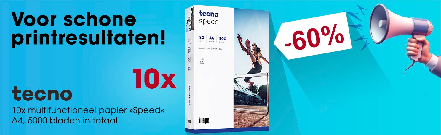 Inapa tecno 10x multifunctioneel papier »Speed« A4, 5000 bladen in totaal