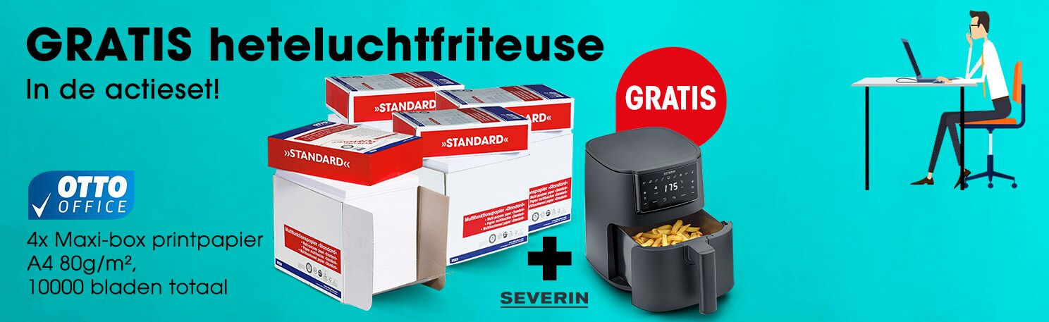 OTTO Office 4 maxi-boxen � 2500 bladen multifunctioneel printerpapier �Standard� incl. heteluchtfriteuse FR 2461 4 L