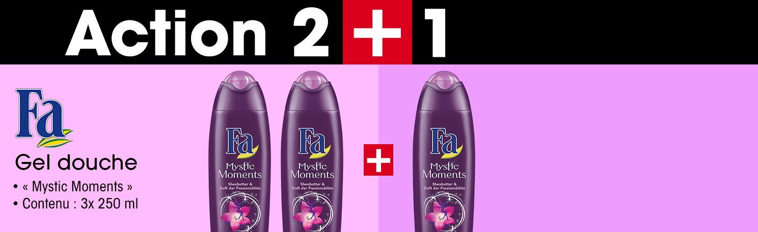 Fa Promotion 2+1 : gel douche « Mystic Moments »