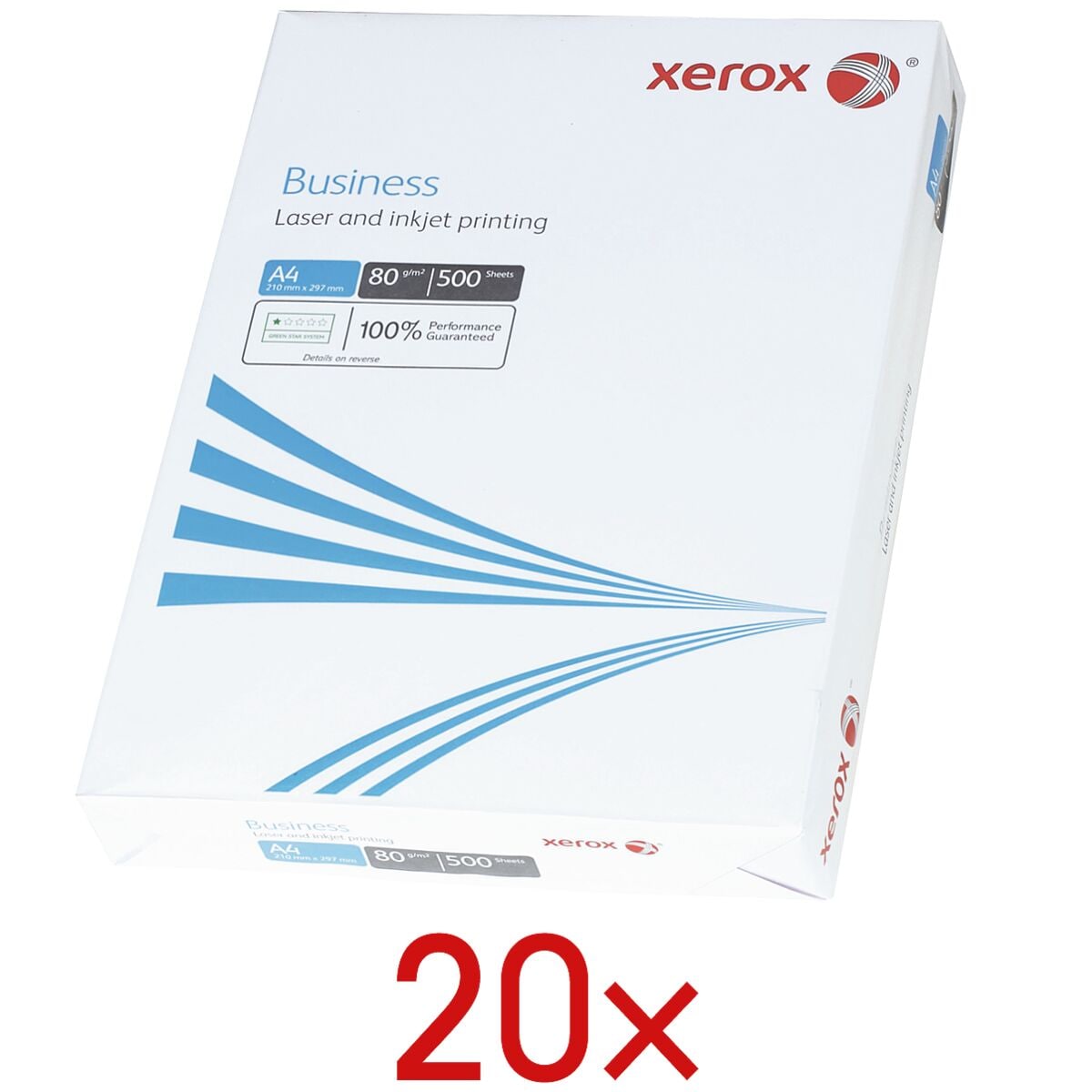 20x Multifunktionales Druckerpapier A4 Xerox Business - 10000 Blatt gesamt