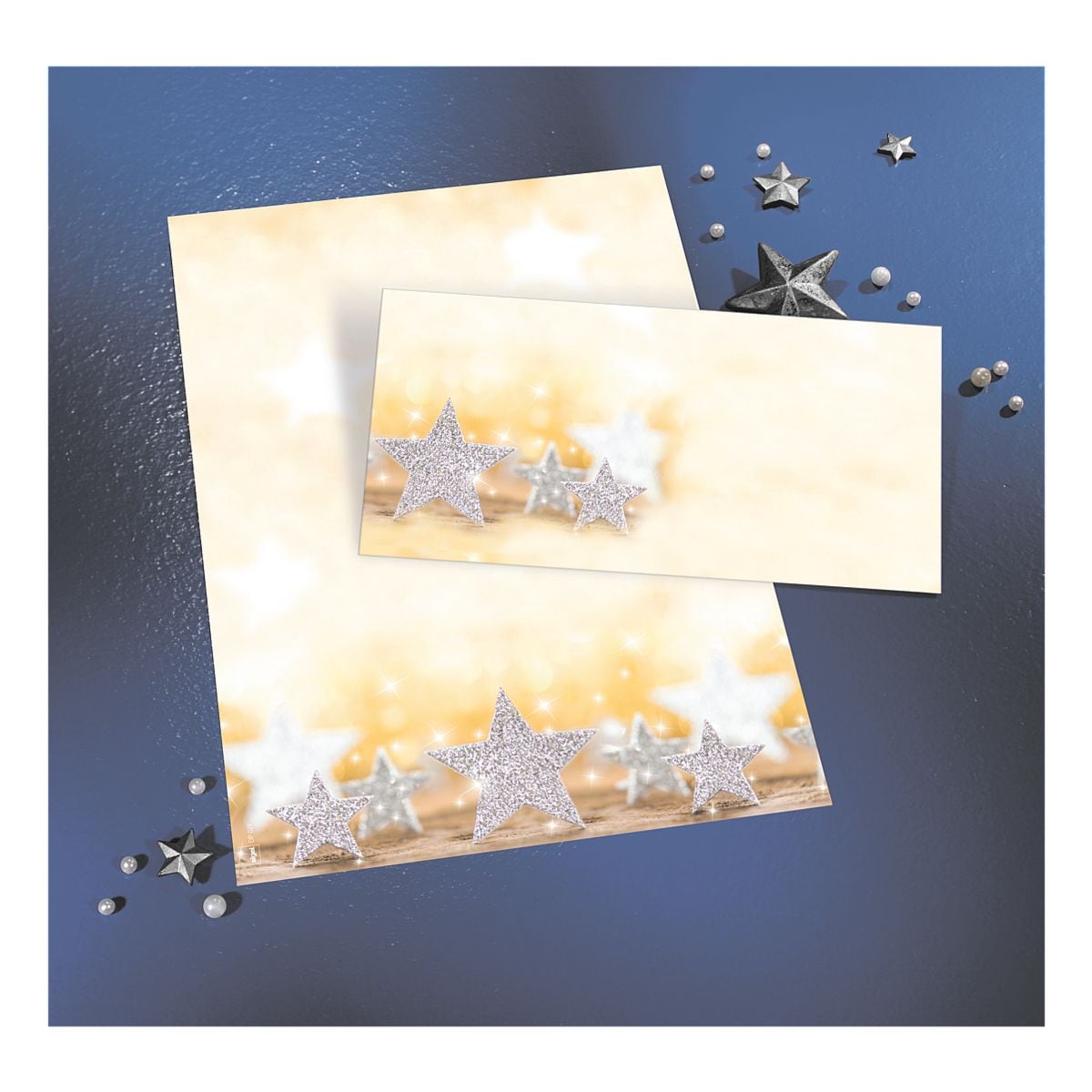 Sigel Weihnachts-Umschlag »Glitter Stars« - 50 Stück