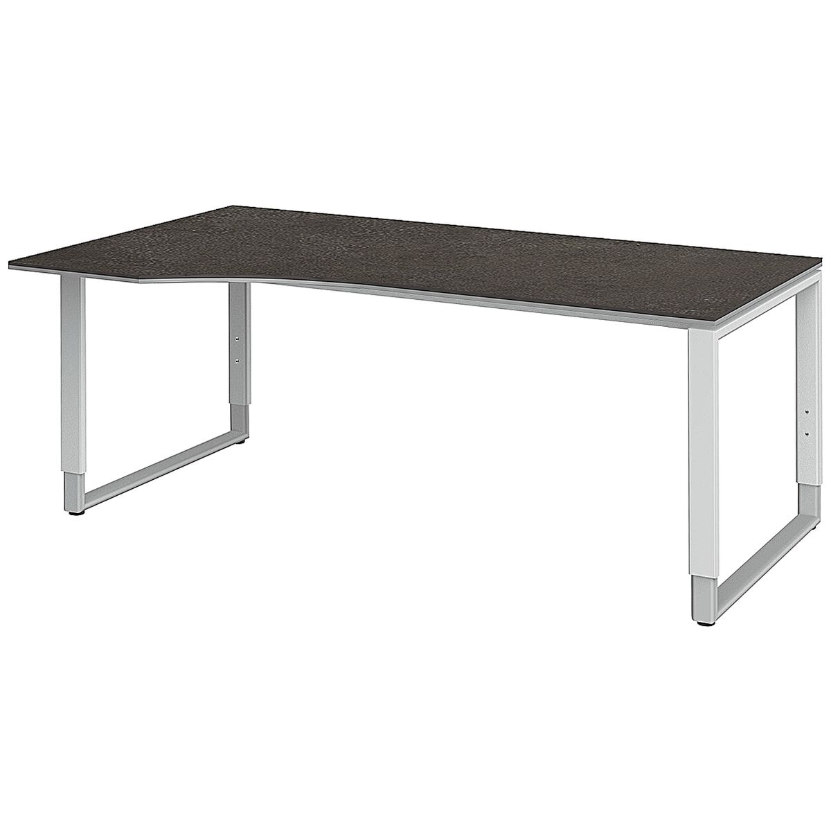 röhr Freiform-Schreibtisch »Objekt Plus« 180 cm, Bügel-Fuß weiß/alufarben