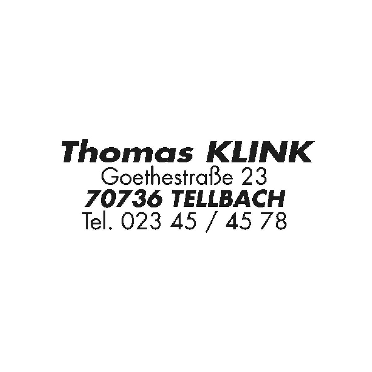 Colop personalisierter Stempel »Printer 20« selbstfärbend 4 Textzeilen ohne Logo