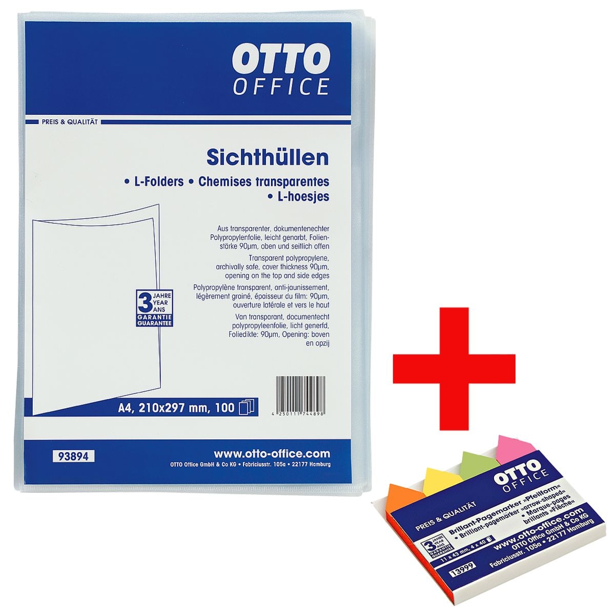 OTTO Office 100er-Packung Sichthüllen »Standard« inkl. 1 Pack Pagemarker