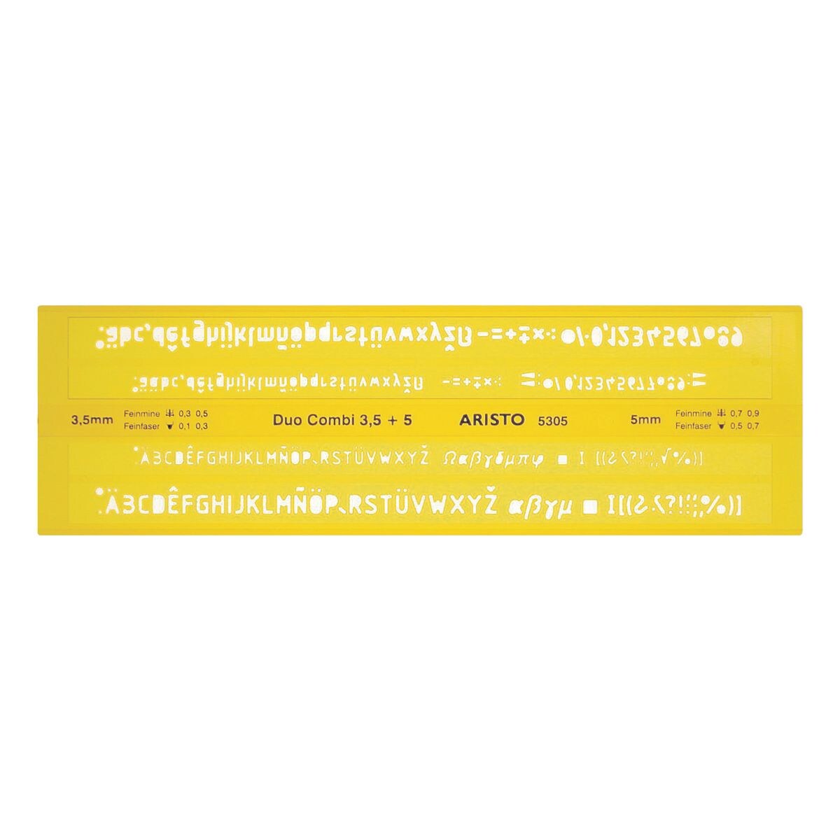 Aristo Schriftschablone »AR 5305 Duo-Combi«