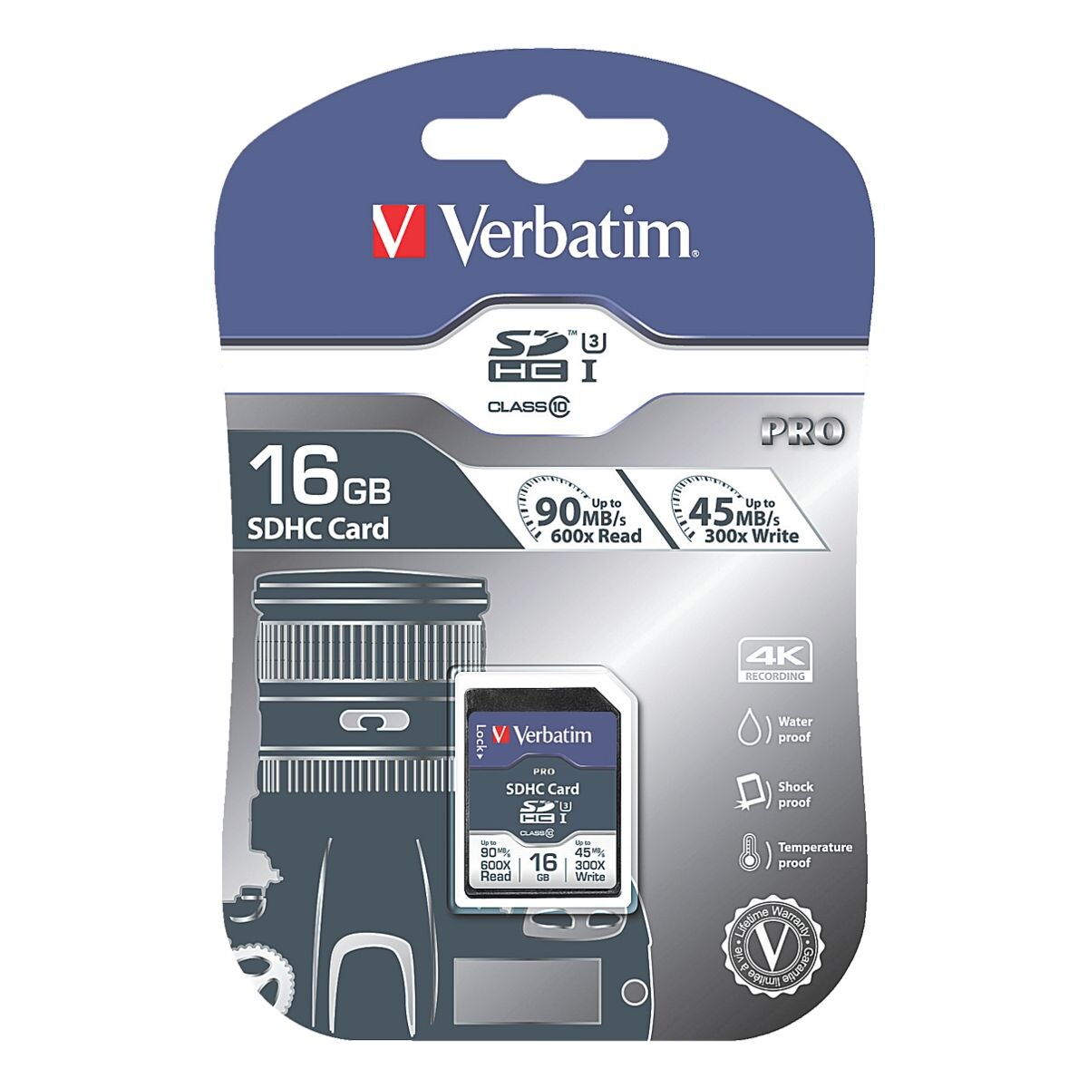 Verbatim SDHC-Speicherkarte »Pro U3 16GB«