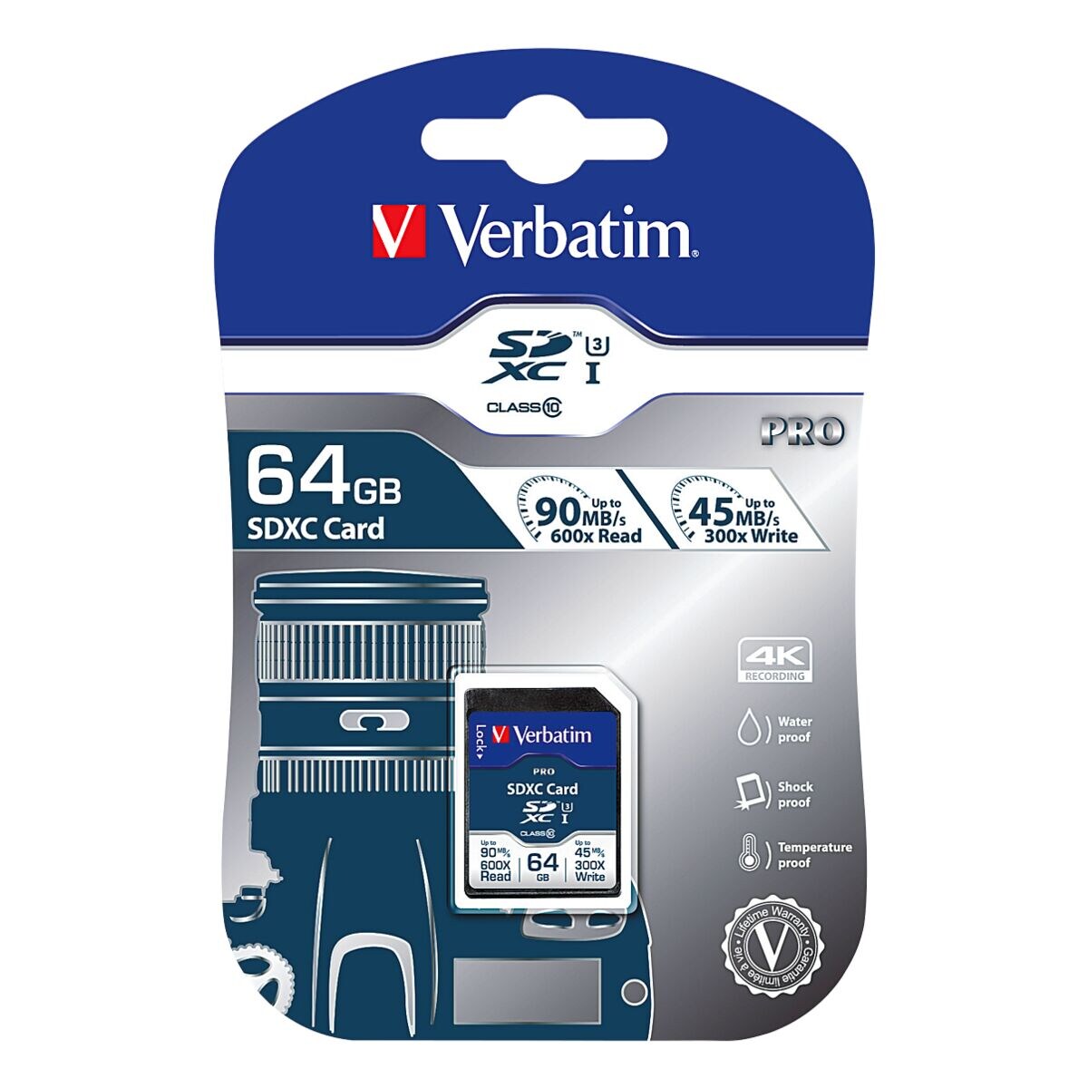Verbatim SDHC-Speicherkarte »Pro U3 64GB«