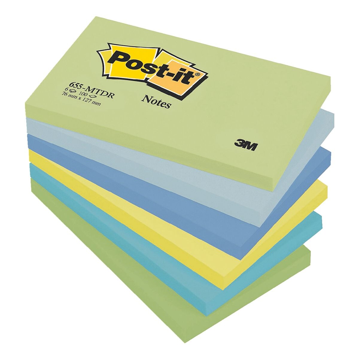6x Postit Notes Haftnotizblock Dreamy 655 12,7 x 7,6 cm, 600 Blatt
