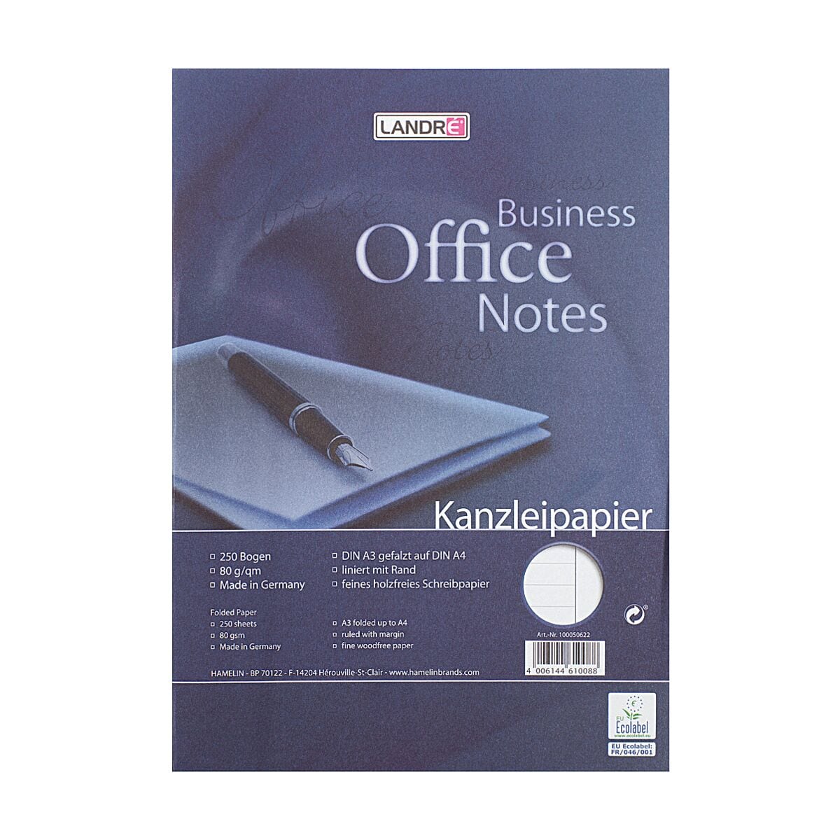 Landr Kanzleipapier Office liniert mit Rand 100050622