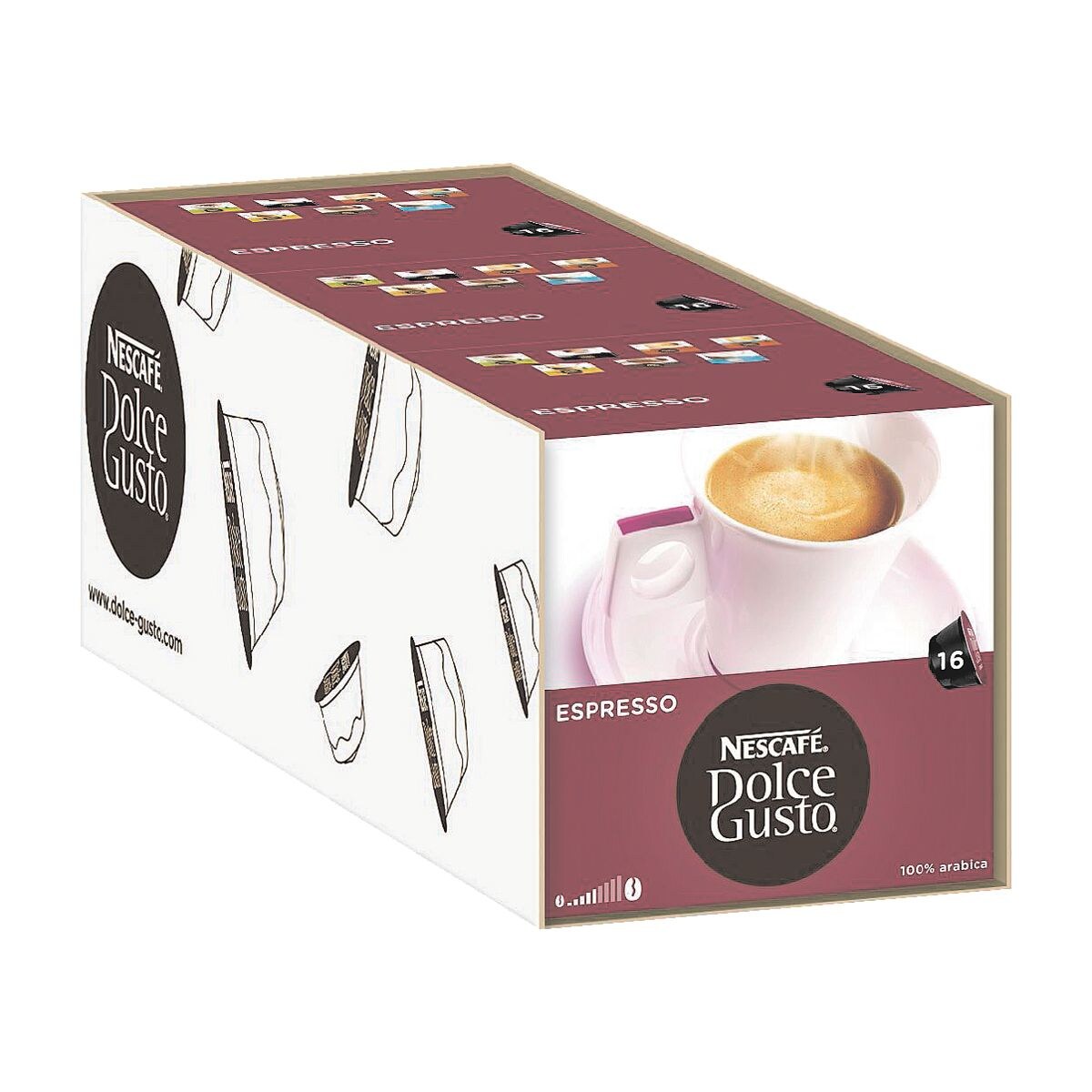 Nescafe 3 Packungen Kaffeekapseln »Dolce Gusto® Espresso«