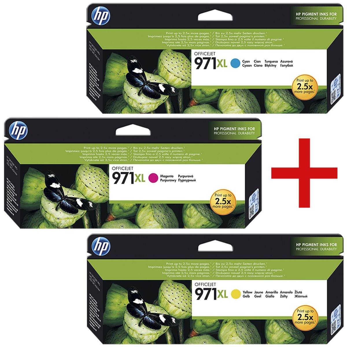 HP Tintenpatronen-Set »HP CN626AE / HP CN627AE / HP CN628AE« Nr. 971XL