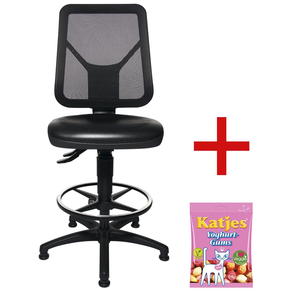 Topstar Arbeitsdrehstuhl »TEC 80 PK Counter« ohne Armlehnen inkl. Fruchtgummi »Joghurtgums«
