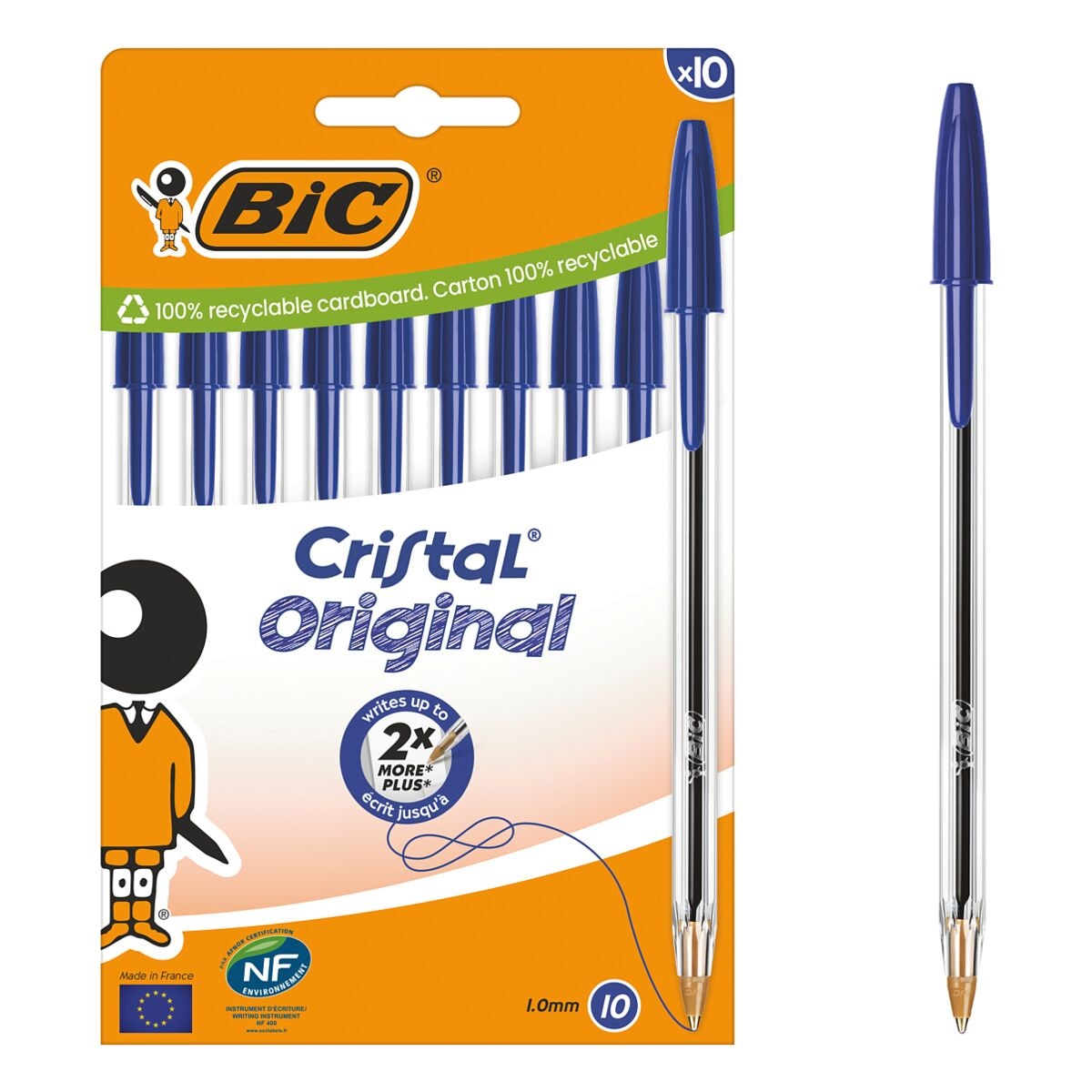 10x BIC Cristal Original Kugelschreiber dokumentenecht