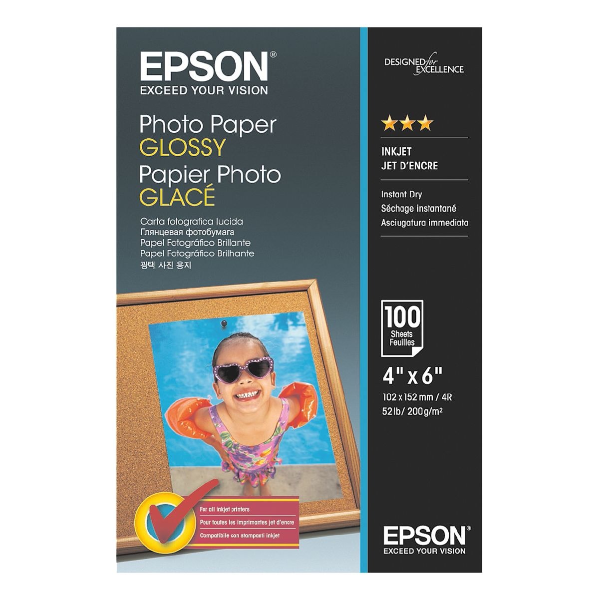 Epson Fotopapier Photo Paper Glossy (Spezialformat - 100 Blatt)