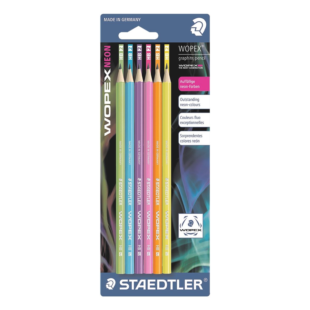 6x Bleistift-Set STAEDTLER Wopex, HB, ohne Radiergummi