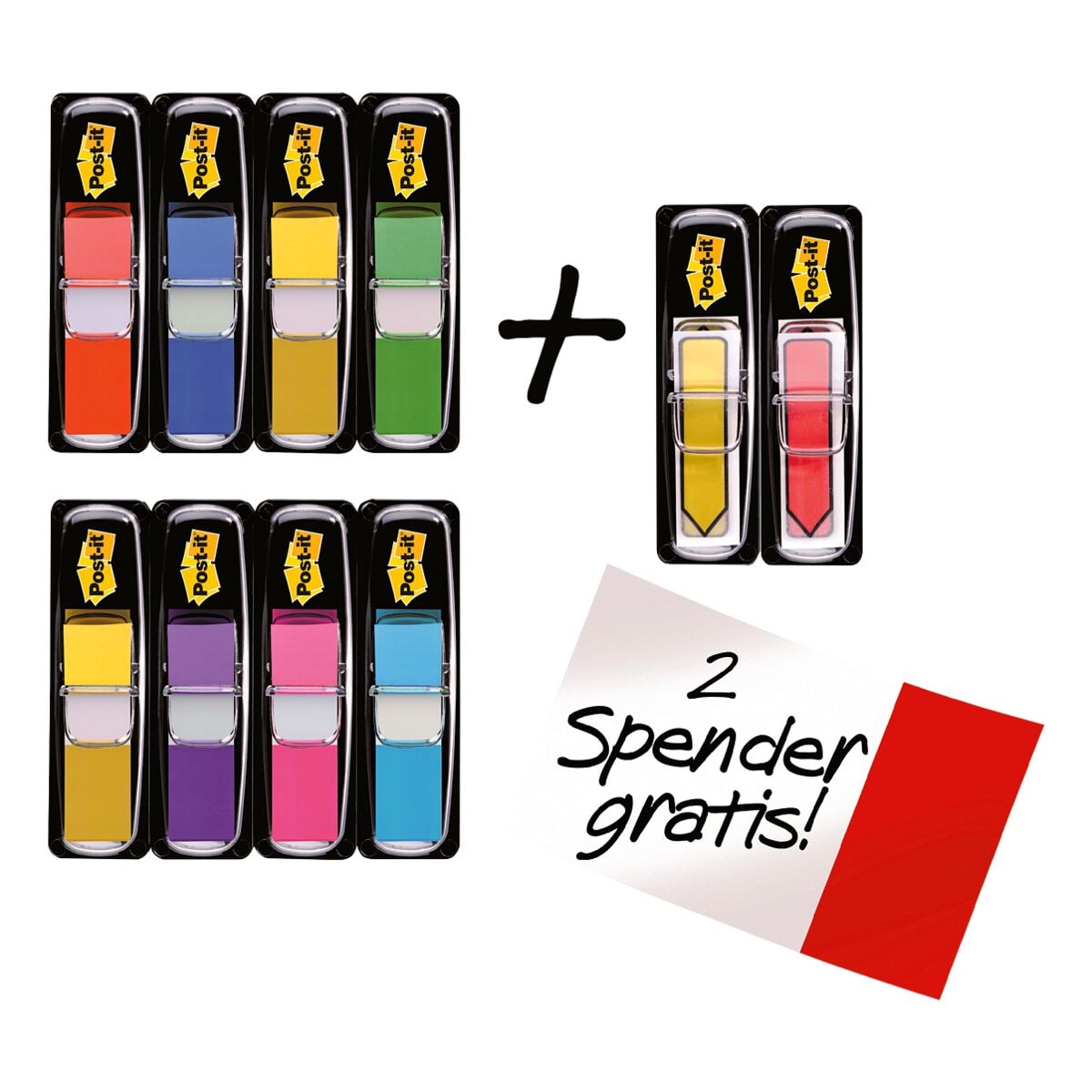 Post-it Index Haftmarker Index Mini Promotionpack 43,2 x 11,9 mm, Kunststoff