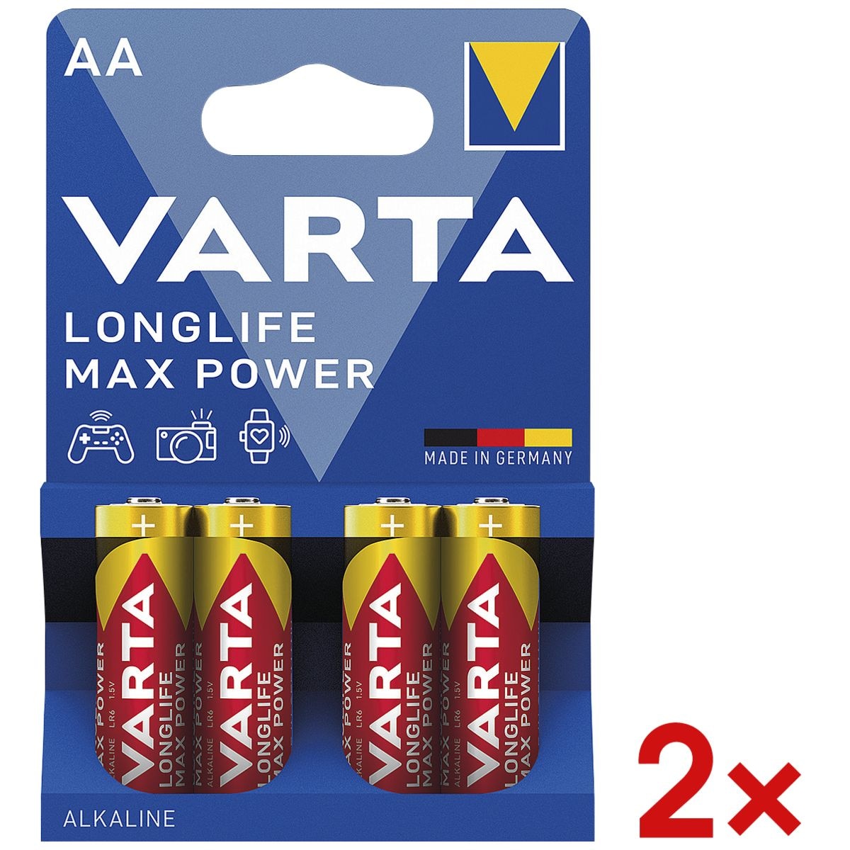 Varta 2x 4er-Pack Batterien »LONGLIFE Max Power« Mignon / AA / LR06