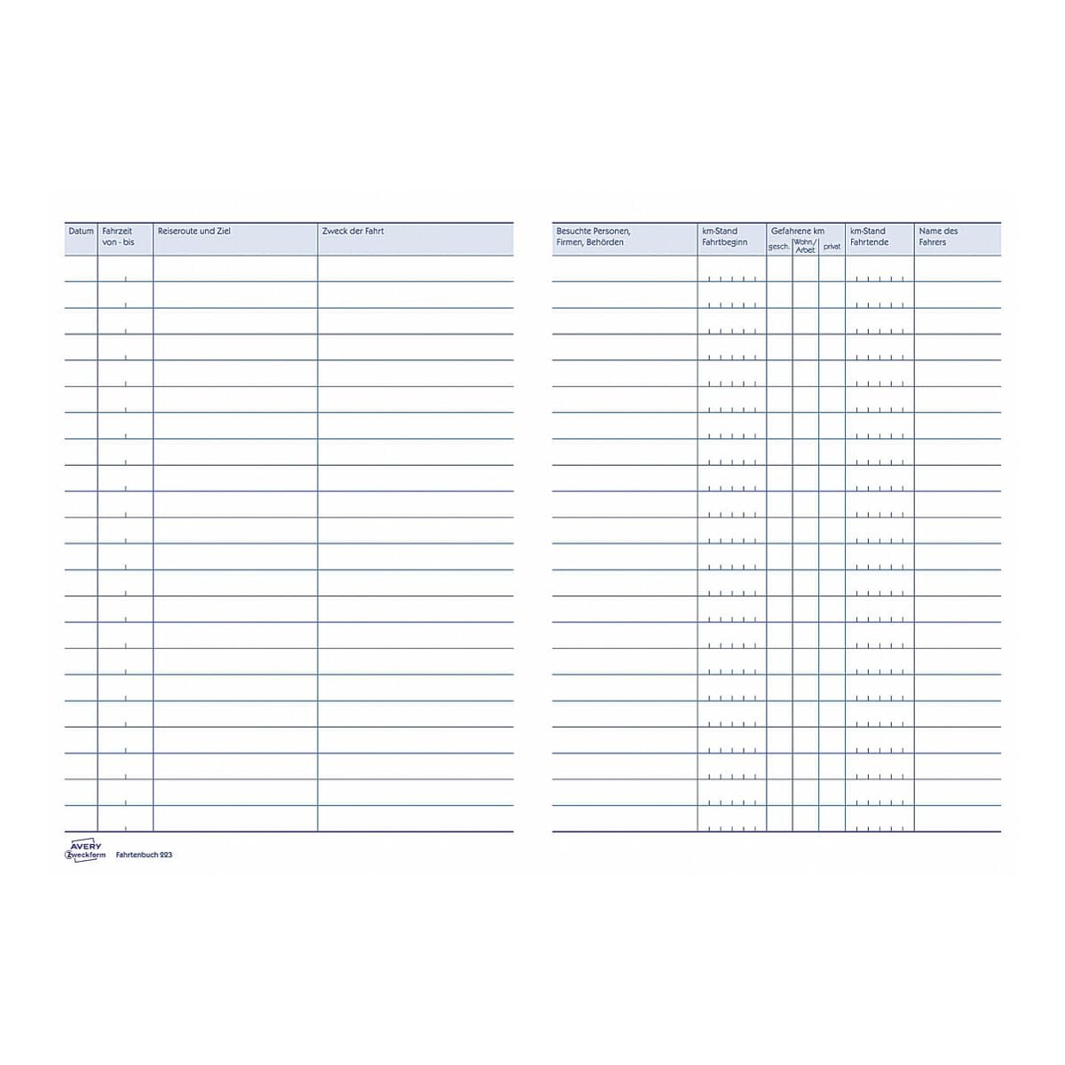 Avery Zweckform Fahrtenbuch »223« (A5 Hoch) - Bei OTTO Office Günstig ...