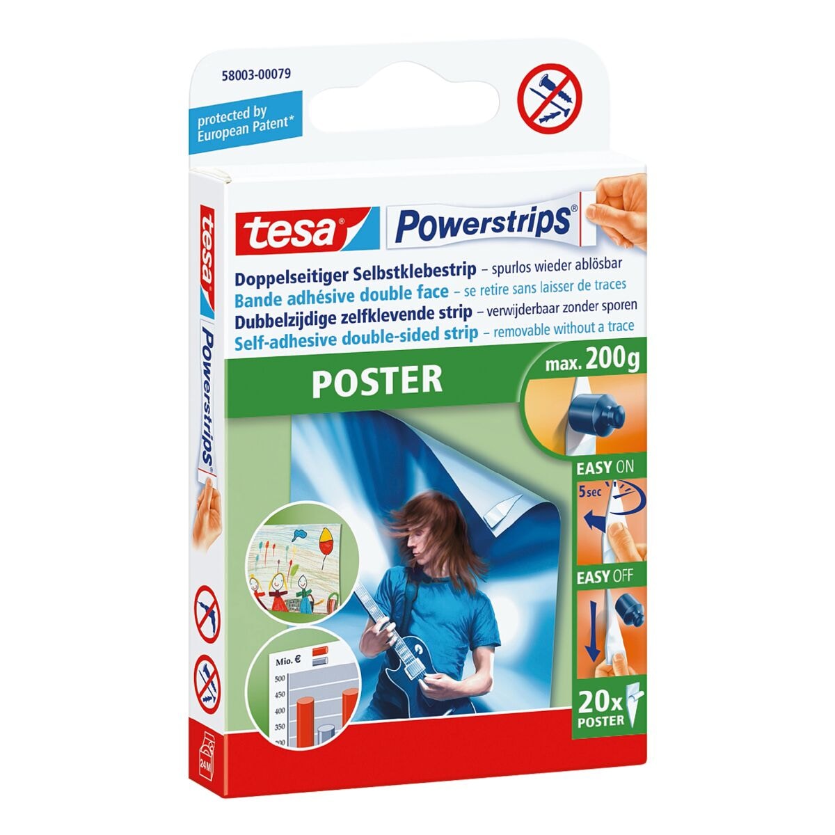 tesa Powerstrips Poster - Office Pack 58003 bis 200 g