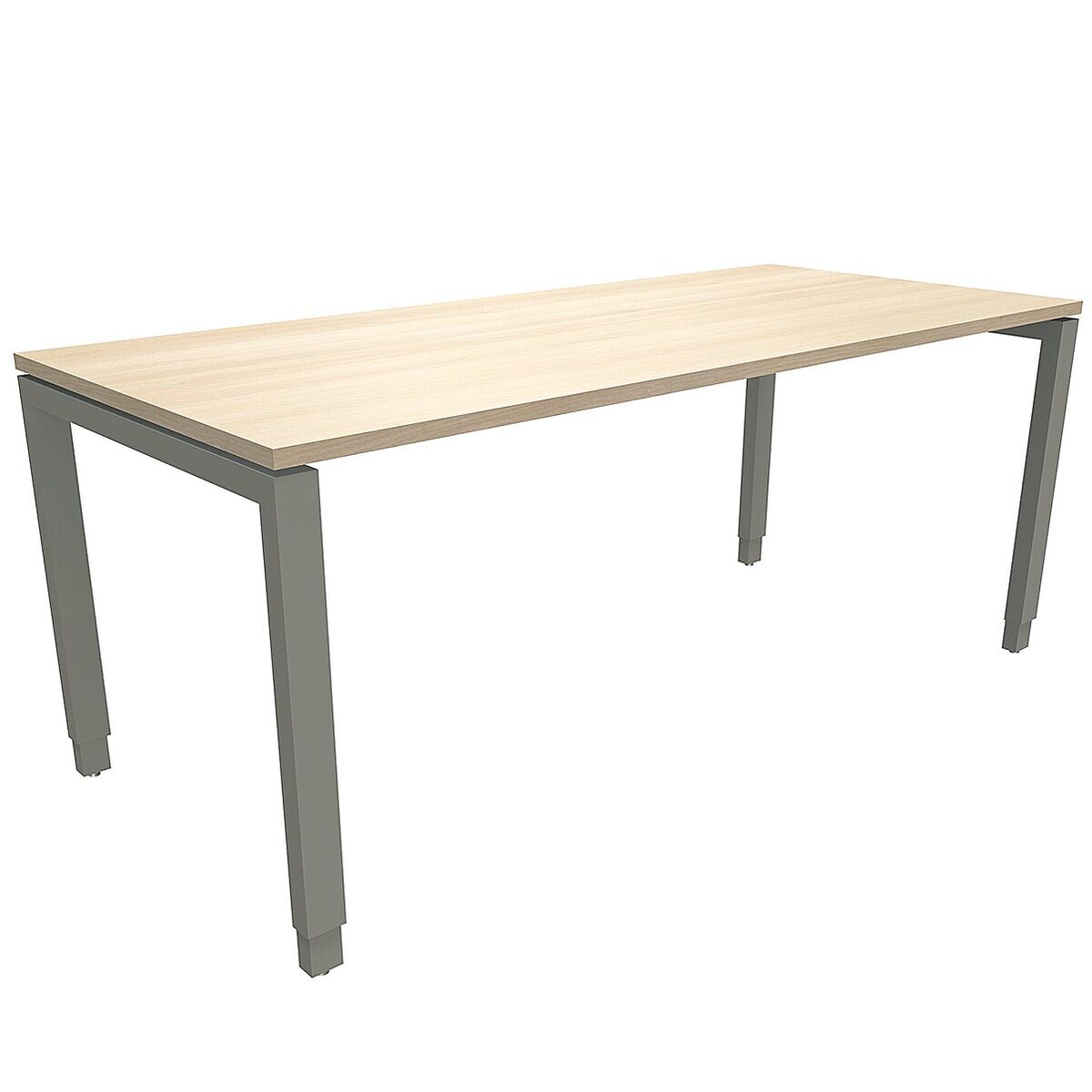 fm Büromöbel Schreibtisch »Oldenburg« 180 cm, 4-Fuß silberaluminiumfarben