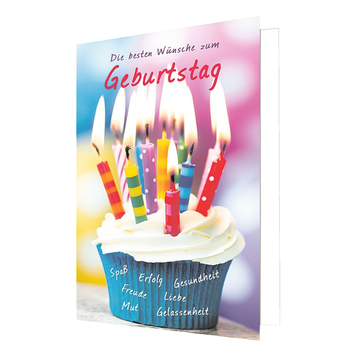 Grußkarte LUMA KARTENEDITION Geburtstag, Sonderformat, mit Umschlag, 6 Stück