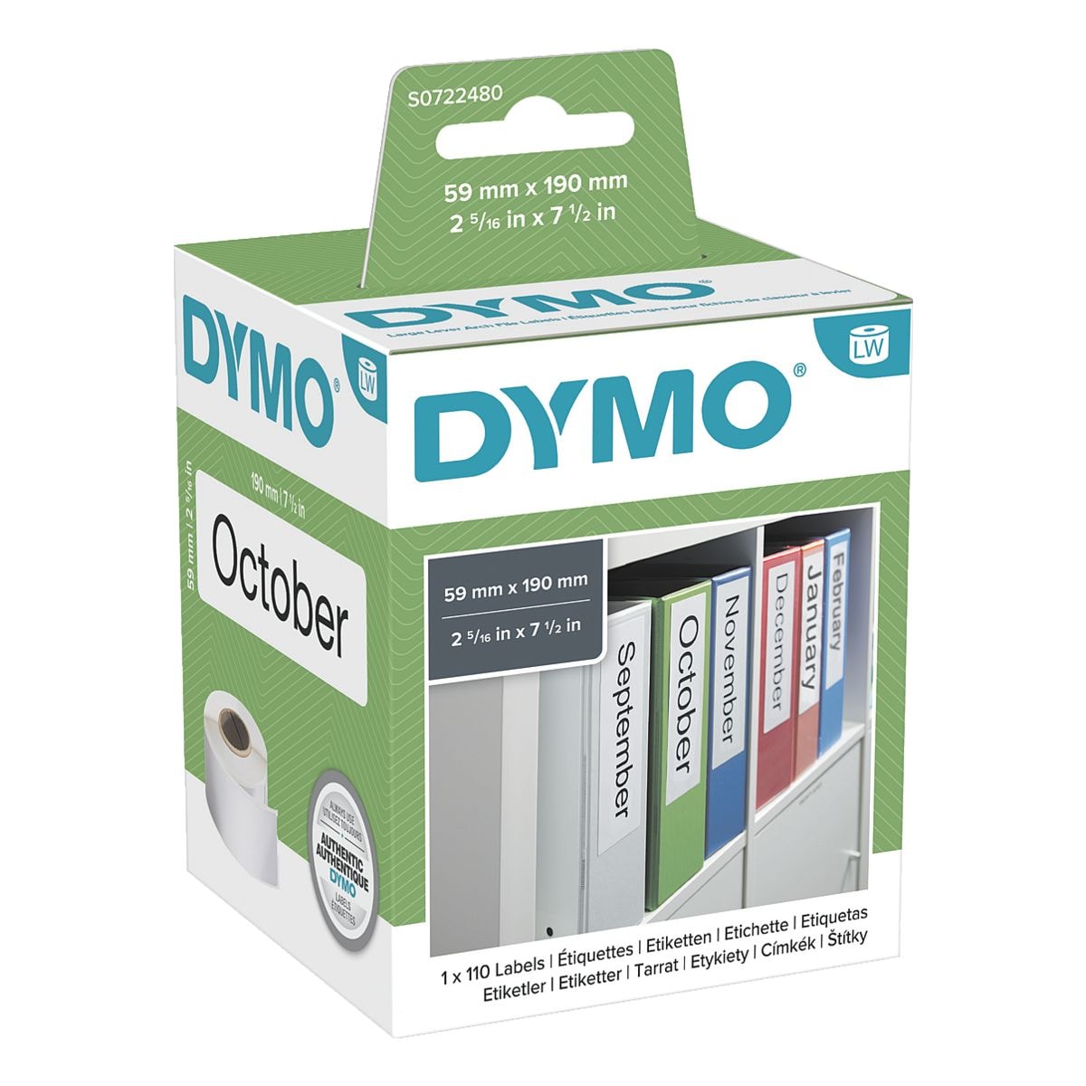 Dymo LabelWriter Papier-Etiketten S0722480