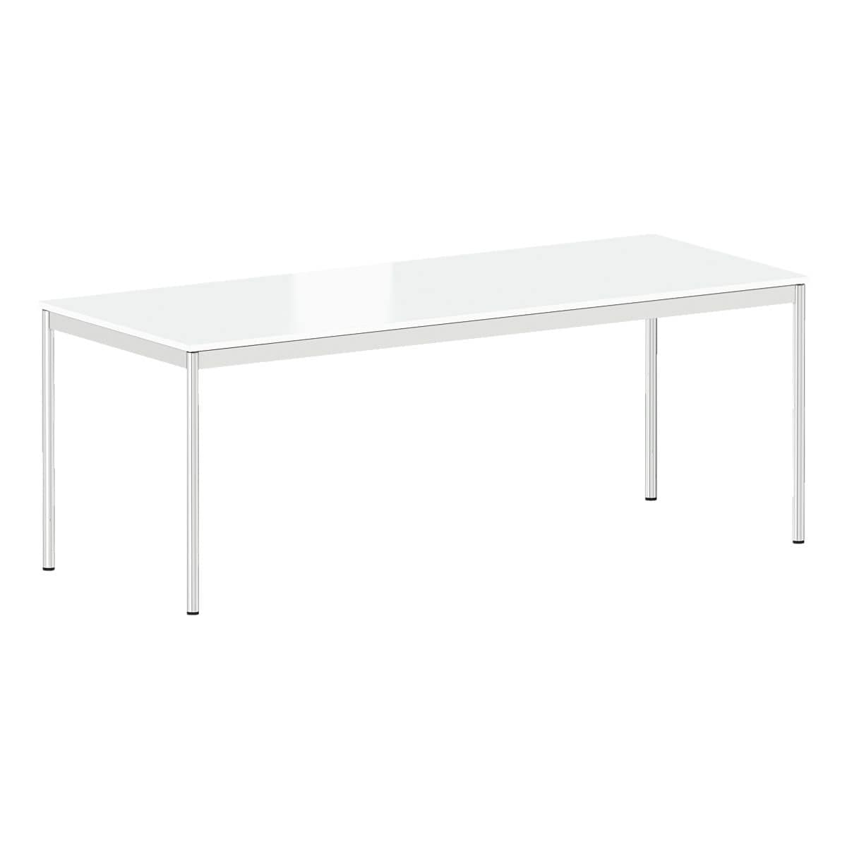 viasit Schreibtisch »System 4« 200 cm, 4-Fuß silber