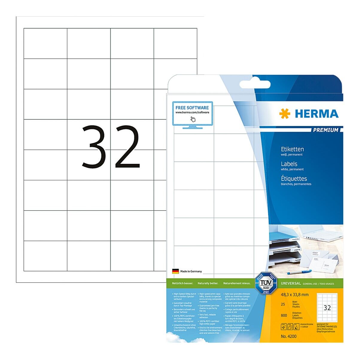 Herma 800er-Pack Universal-Klebeetiketten »4200«