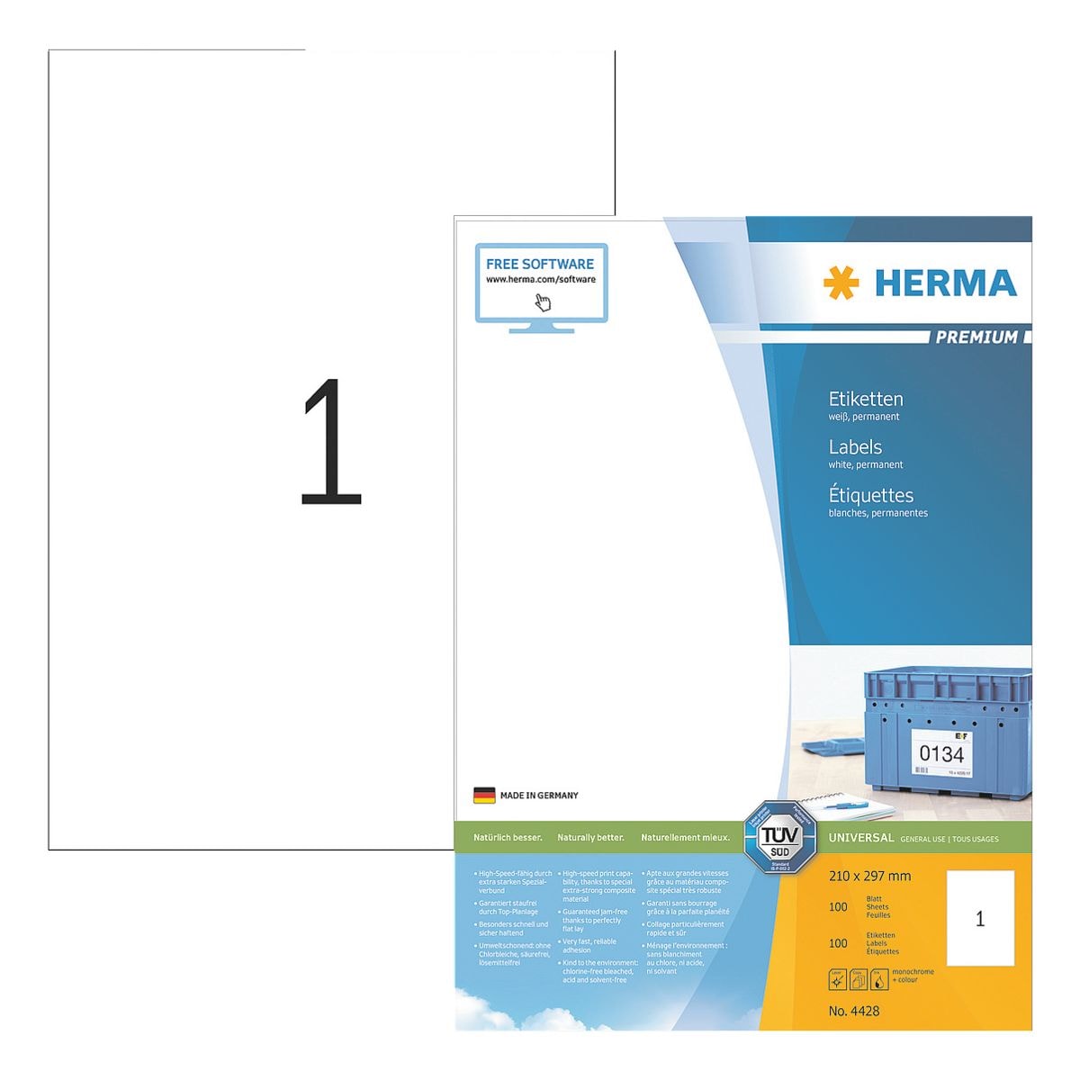 Herma 100er-Pack Universal-Klebeetiketten »4428«