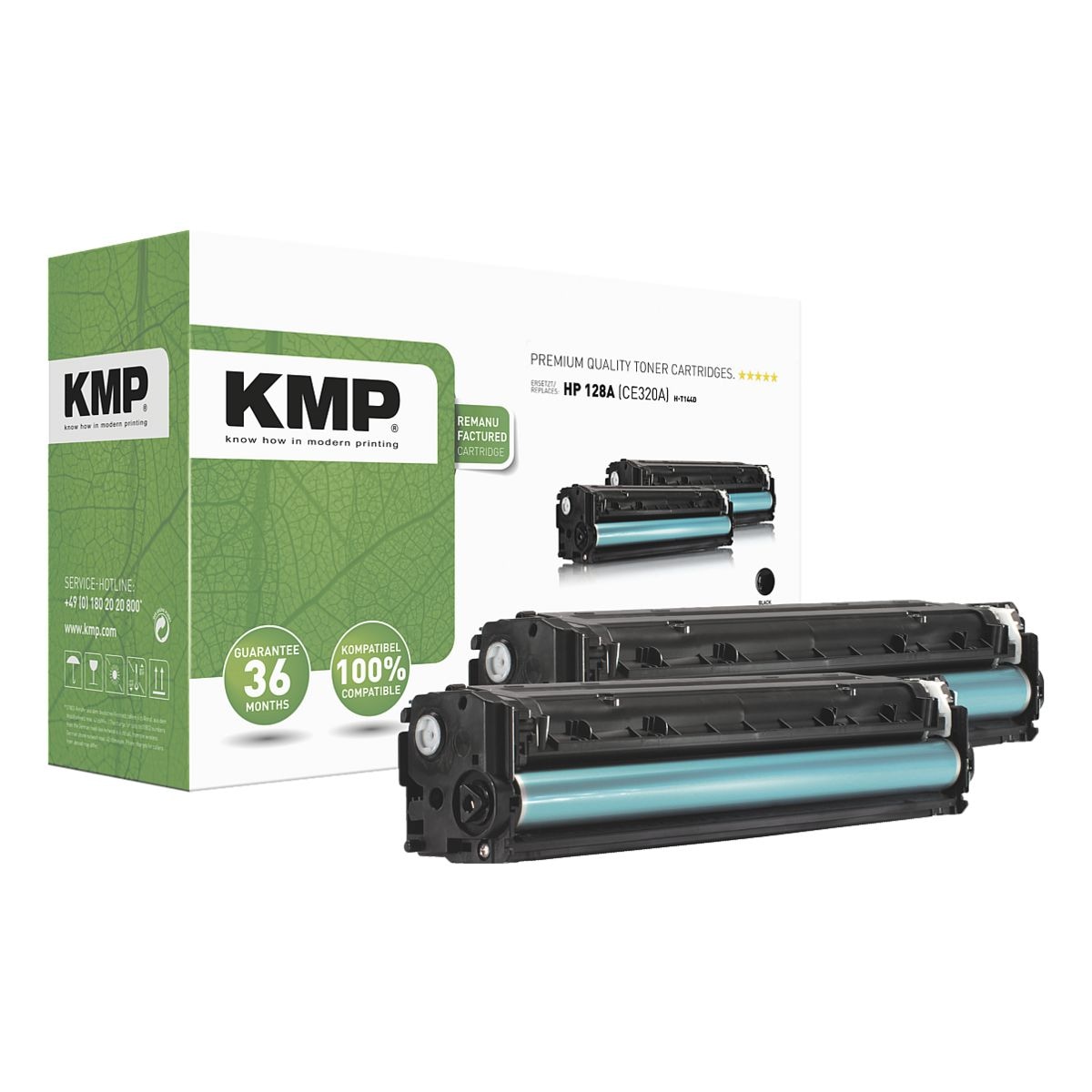KMP 2er-Pack Toner ersetzt HP CE320A 128A