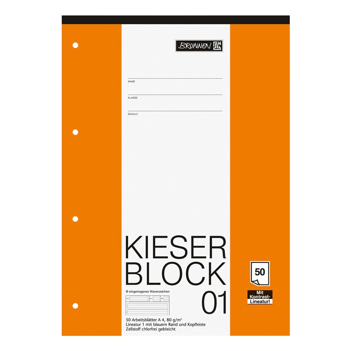 Brunnen Kieserblock KIESER 00110 1042941 A4 Sonderlineatur (Lineatur 1)