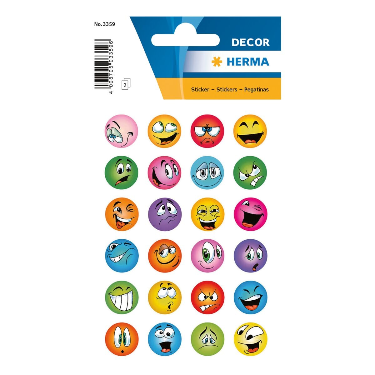 Herma Sticker DECOR, lustige Gesichter