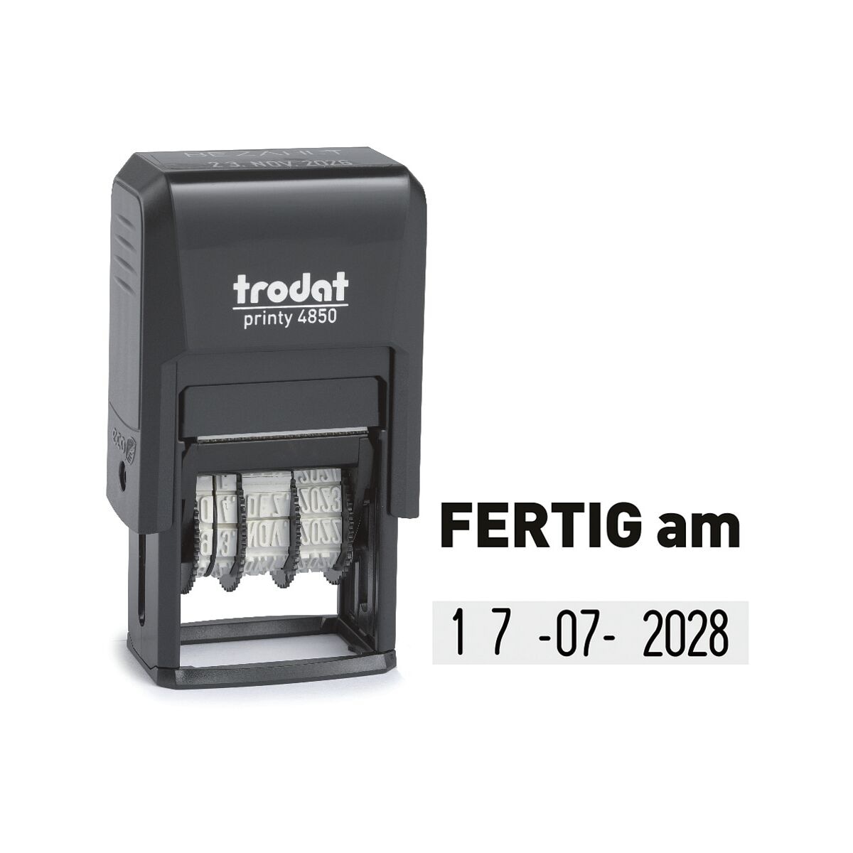 Trodat Datumstempel mit Text »Printy 4850«