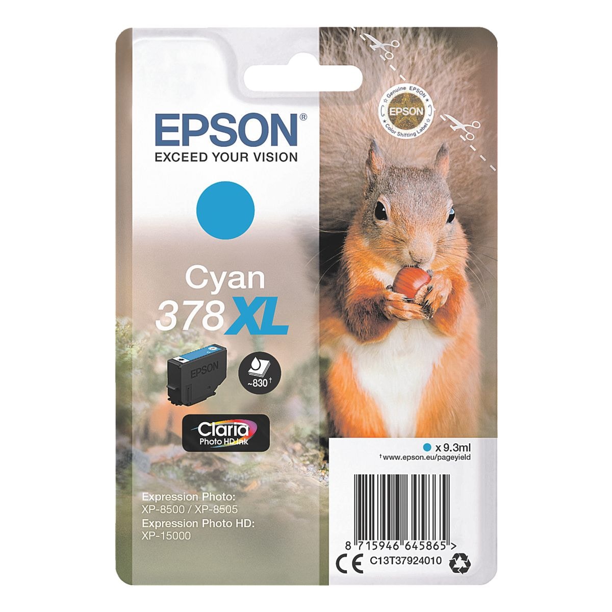 Epson Tintenpatrone Singlepack »378XL« cyan