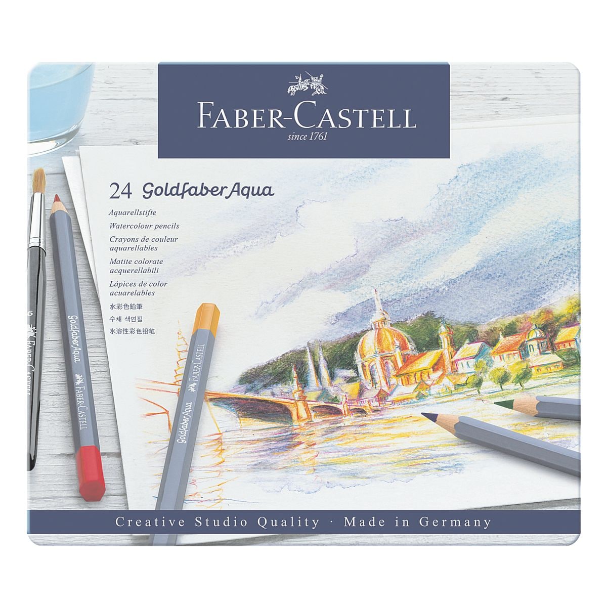 Faber-Castell 24er-Pack Aquarellstifte Goldfaber Aqua
