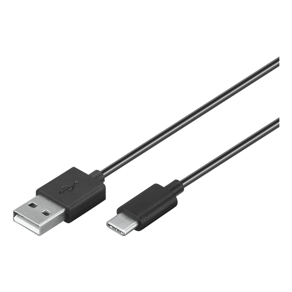 goobay USB-C Lade- und Synchronisationskabel 0,5 m schwarz