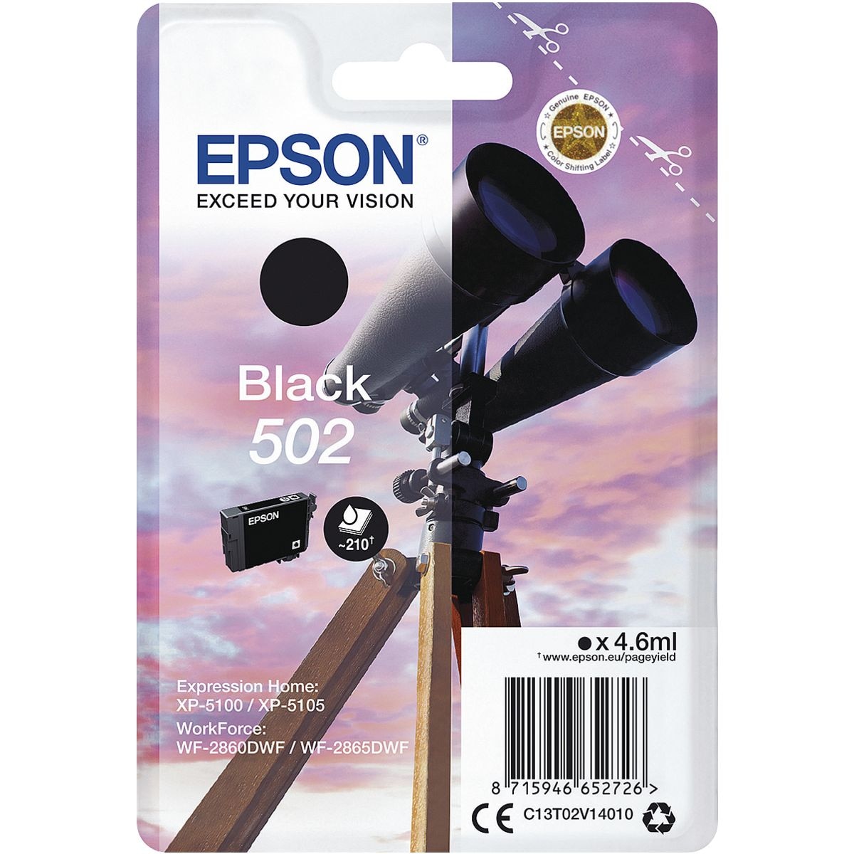 Epson Tintenpatrone »502« - schwarz