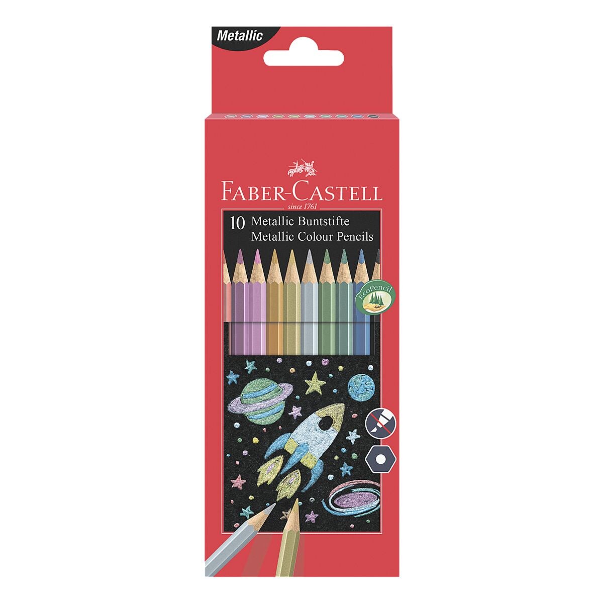Faber-Castell (Schule) 10er-Pack Buntstifte »Metallic«