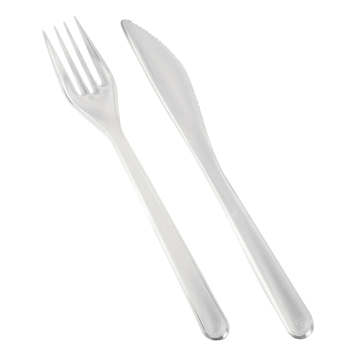 Papstar Kunstoff-Besteckpaare 86950 extra stabil