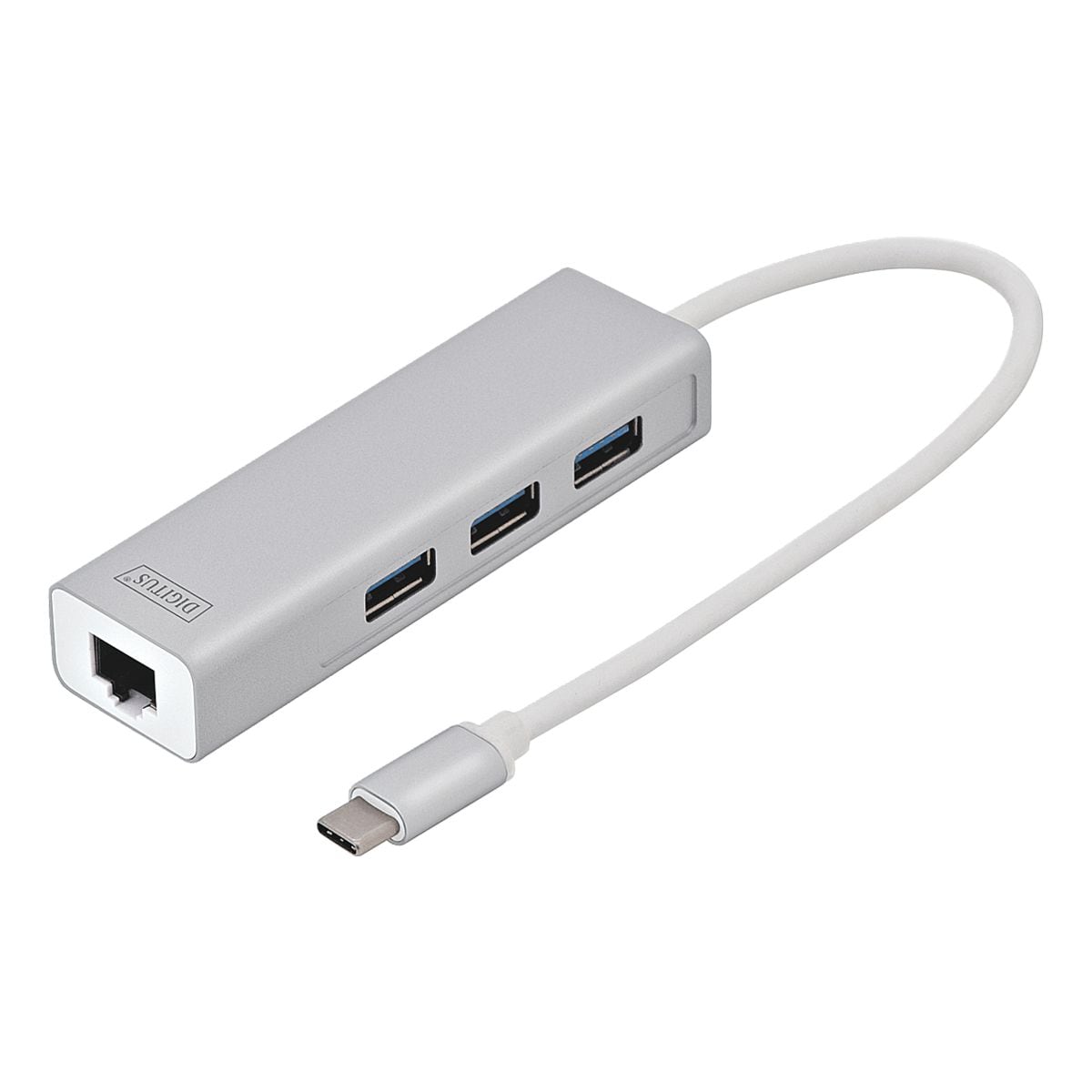 Digitus USB 3.0 Hub Typ-C mit Gigabit LAN-Adapter 3-Port »DA-70255«