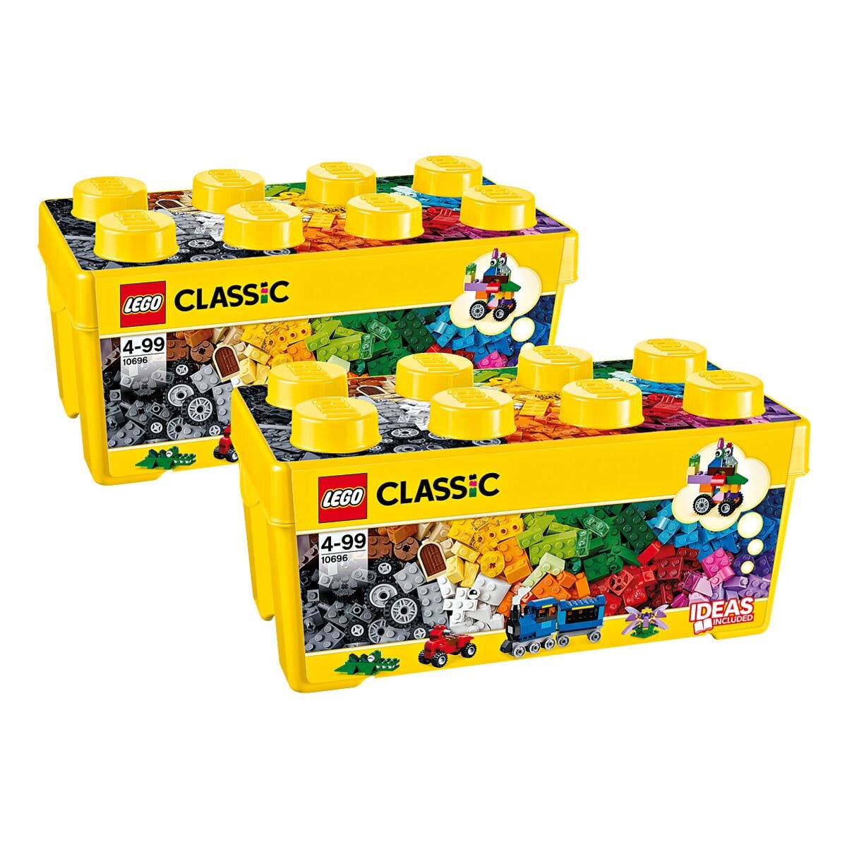 LEGO Bausteinebox Classic 10696, 2er-Set, insgesamt 968 Teile