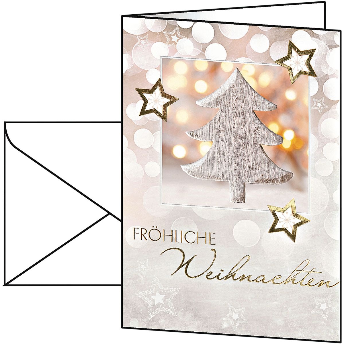 Weihnachtskarte SIGEL Glowing Christmas Tree DS 056, A6, mit Umschlag, 10 Stück