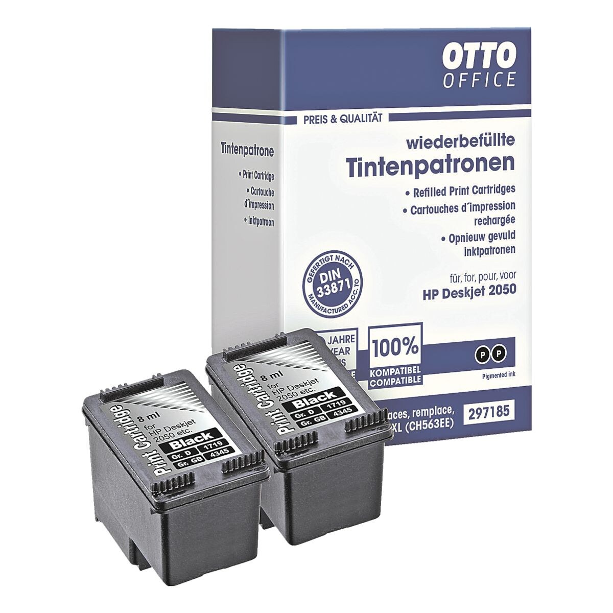 OTTO Office 2er-Pack Tintenpatrone ersetzt HP CH563EE Nr. 301XL